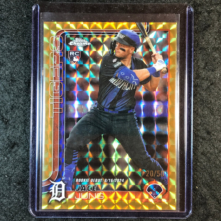 2025 Topps Chrome Update MLB JACE JUNG Rookie Gold Geometric 20/50 #121