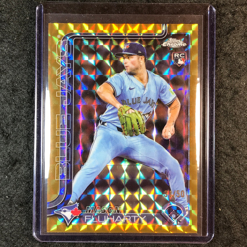 2025 Topps Chrome Update MLB MASON FLUHARTY Rookie Gold Geometric 31/50 #161