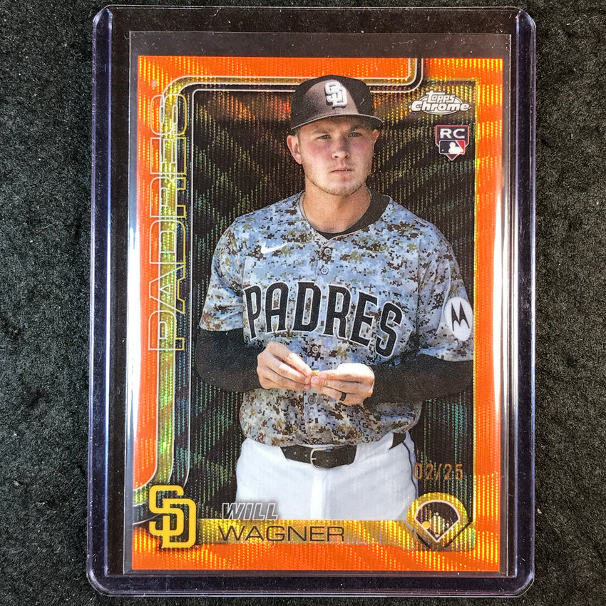 2025 Topps Chrome Update MLB WILL WAGNER Rookie Orange Wave 2/25 #111