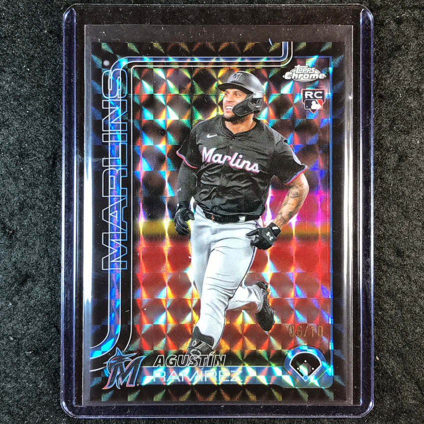 2025 Topps Chrome Update MLB AGUSTIN RAMIREZ Rookie Black Geometric 6/10 #200