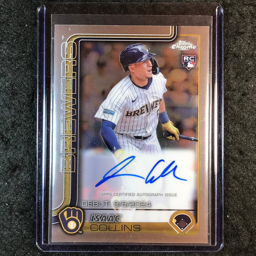2025 Topps Chrome Update MLB ISAAC COLLINS Rookie Debut Auto Base #CRDA-IC