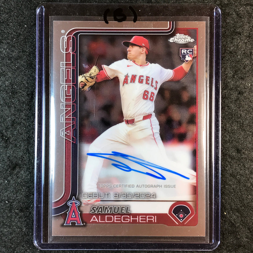 2025 Topps Chrome Update SAMUEL ALDEGHERI Rookie Debut Auto Base #CRDA-SA (B)
