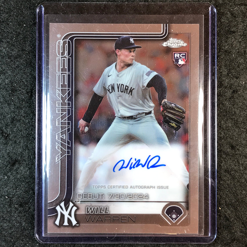 2025 Topps Chrome Update MLB WILL WARREN Rookie Debut Auto Base #CRDA-WWA