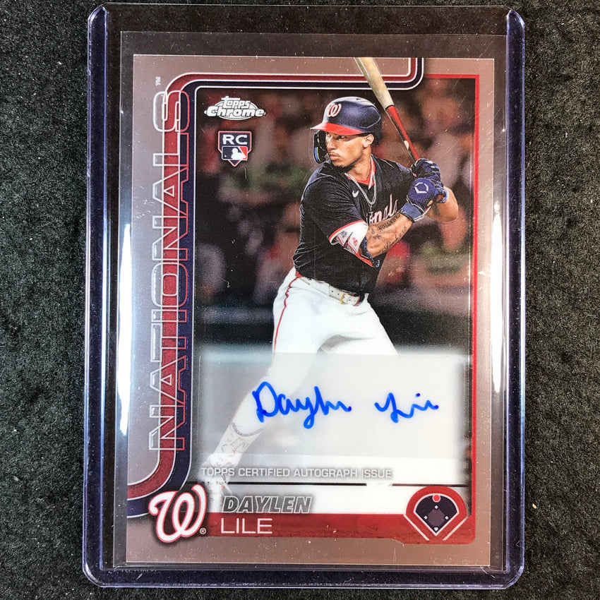 2025 Topps Chrome Update MLB DAYLEN LILE Chrome Update Rookie Auto Base #AC-DL