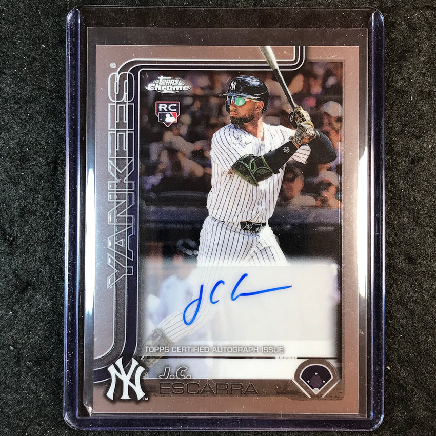 2025 Topps Chrome Update MLB J.C. ESCARRA Chrome Update Rookie Auto Base #AC-JE