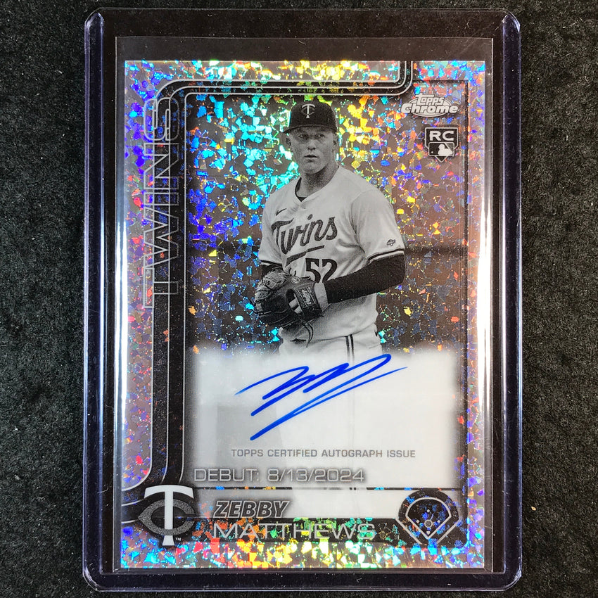 2025 Topps Chrome Update ZEBBY MATTHEWS Rookie Debut Auto Mini Diamond Auto #ZM