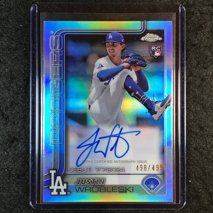 2025 Topps Chrome Update JUSTIN WROBLESKI Rookie Debut Auto Refractor 498/499