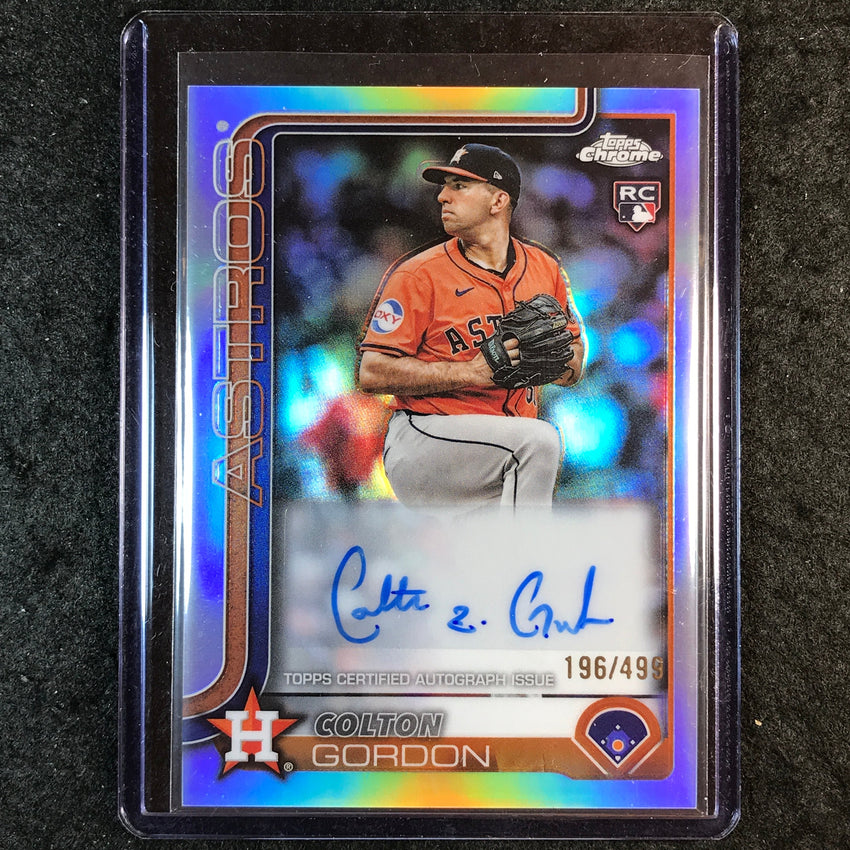 2025 Topps Chrome Update MLB COLTON GORDON Update Rookie Auto Refractor 196/499