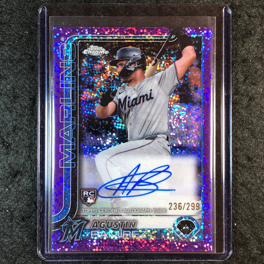 2025 Topps Chrome Update MLB AGUSTIN RAMIREZ Update Rookie Auto Purple 236/299