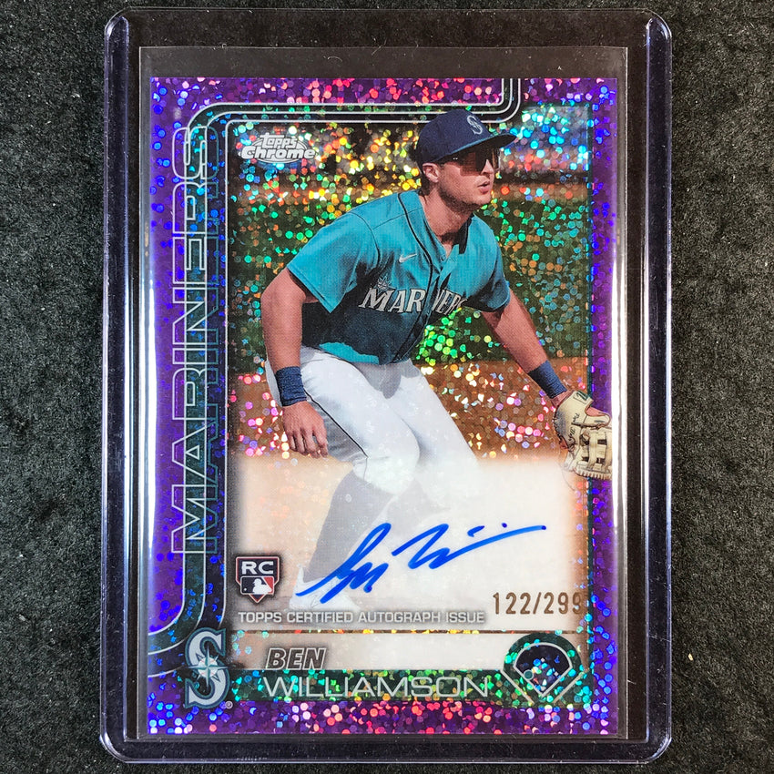 2025 Topps Chrome Update MLB BEN WILLIAMSON Update Rookie Auto Purple 122/299