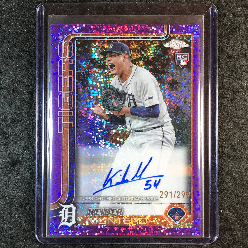 2025 Topps Chrome Update KEIDER MONTERO Update Rookie Auto Purple 291/299