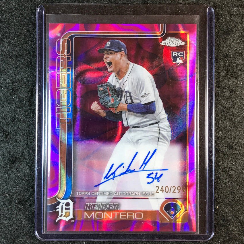 2025 Topps Chrome Update KEIDER MONTERO Rookie Lava Auto Purple Magenta 240/299