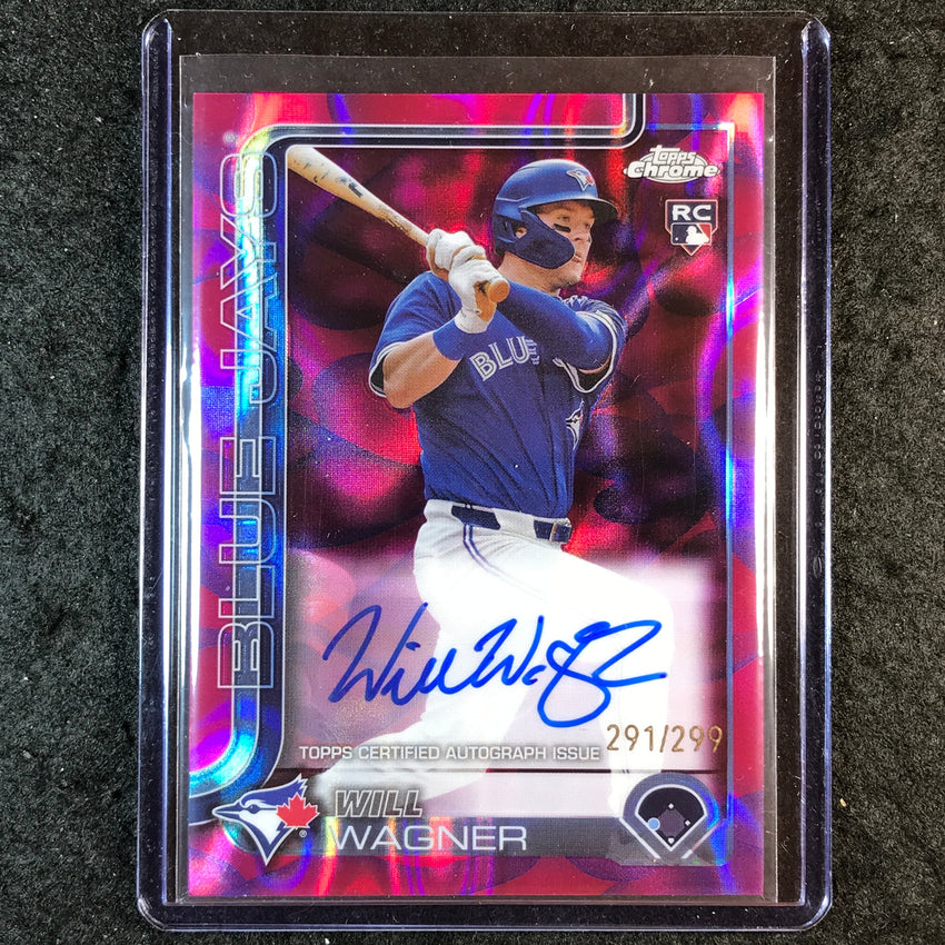 2025 Topps Chrome Update MLB WILL WAGNER Rookie Lava Auto Purple Magenta 291/299