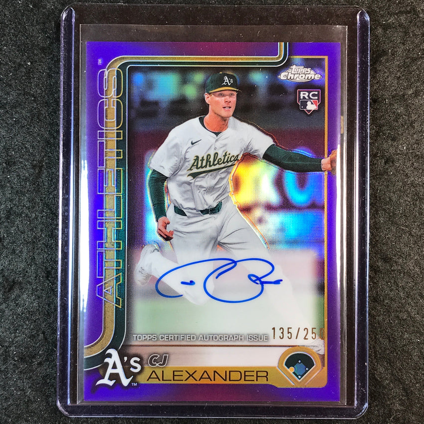 2025 Topps Chrome Update CJ ALEXANDER Chrome Update Rookie Auto Purple 135/250