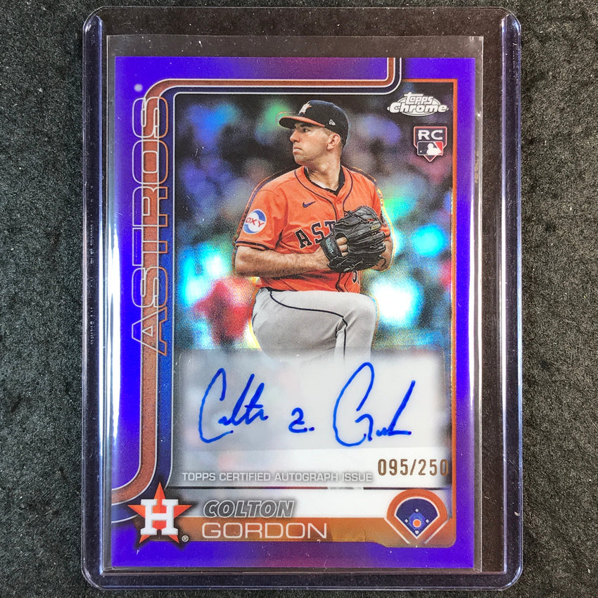 2025 Topps Chrome Update COLTON GORDON Chrome Update Rookie Auto Purple 95/250