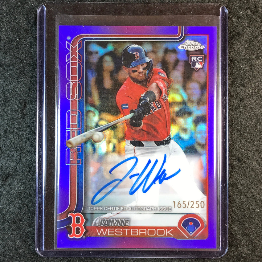 2025 Topps Chrome Update MLB JAMIE WESTBROOK Update Rookie Auto Purple 165/250