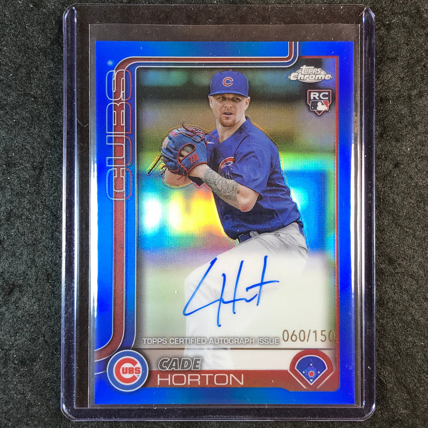 2025 Topps Chrome Update MLB CADE HORTON Chrome Update Rookie Auto Blue 60/150