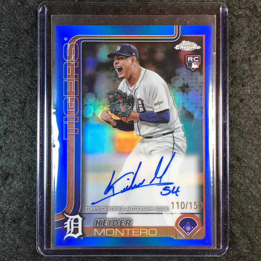 2025 Topps Chrome Update KEIDER MONTERO Chrome Update Rookie Auto Blue 110/150