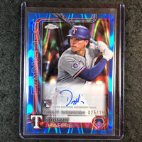 2025 Topps Chrome Update MLB DUSTIN HARRIS Rookie Debut Auto Blue RayWave 25/150