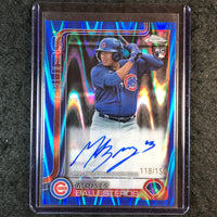 2025 Topps Chrome Update MOISES BALLESTEROS Rookie Auto Blue RayWave 118/150