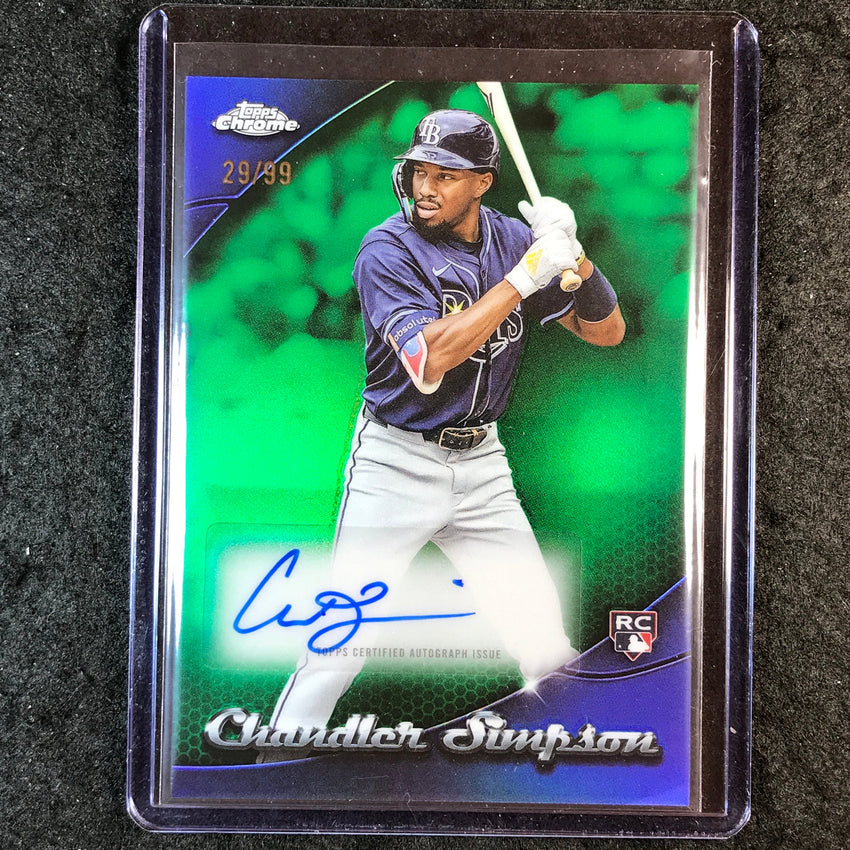 2025 Topps Chrome Update CHANDLER SIMPSON Chromography Rookie Auto Green 29/99