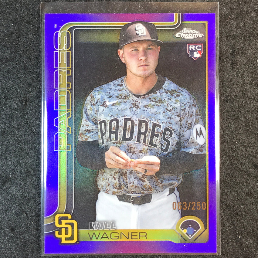 2025 Topps Chrome Update MLB WILL WAGNER Rookie Purple 63/250 #111