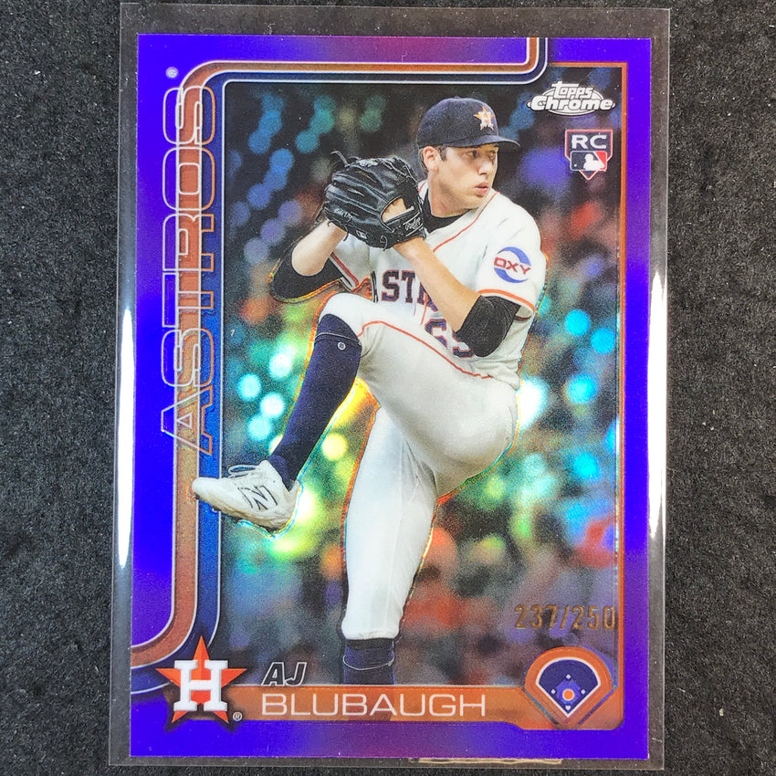 2025 Topps Chrome Update MLB AJ BLUBAUGH Rookie Purple 237/250 #163