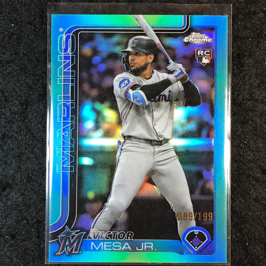 2025 Topps Chrome Update MLB VICTOR MESA JR. Rookie Aqua 89/199 #4