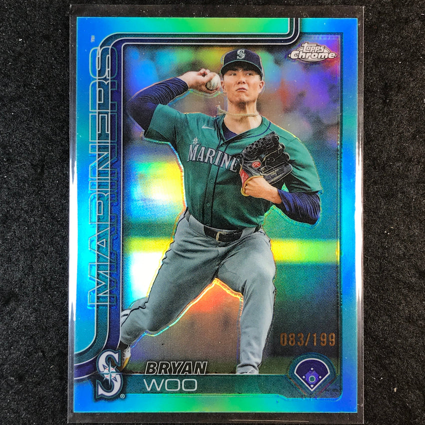 2025 Topps Chrome Update MLB BRYAN WOO Aqua 83/199 #16