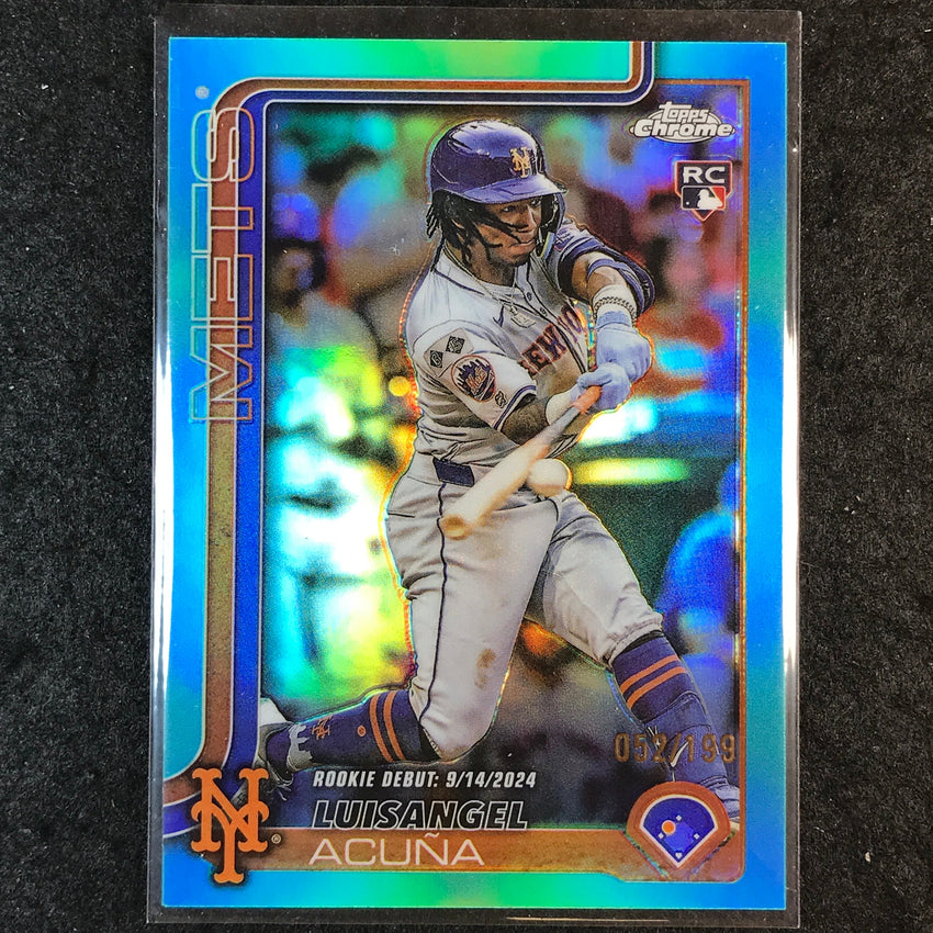 2025 Topps Chrome Update MLB LUISANGEL ACUNA Rookie Aqua 52/199 #53