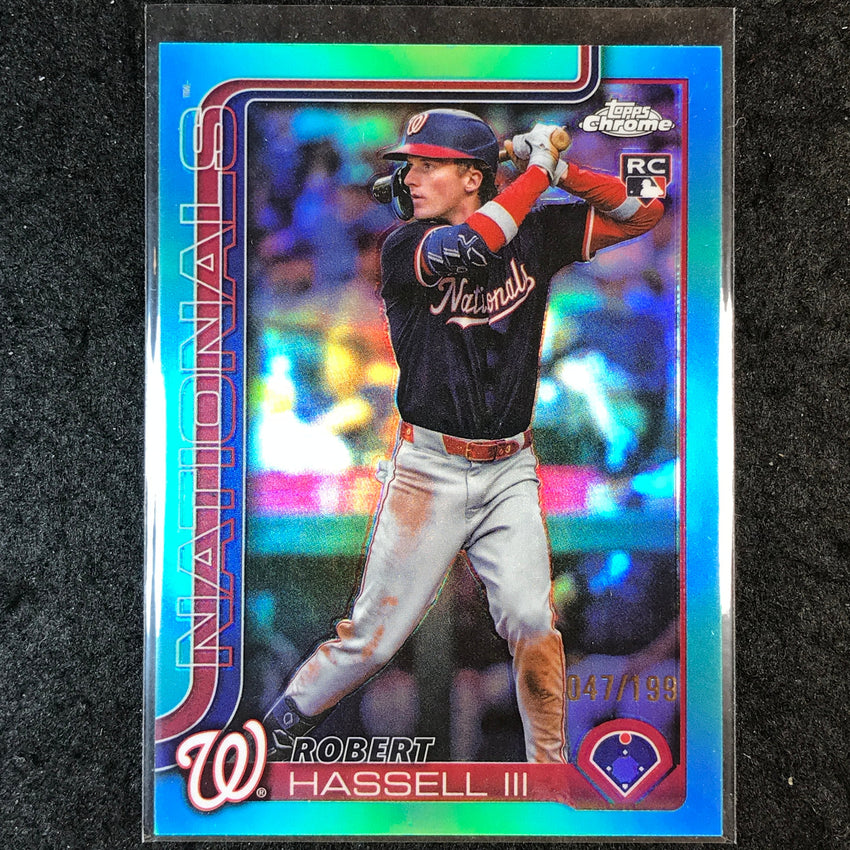 2025 Topps Chrome Update MLB ROBERT HASSELL III Rookie Aqua 47/199 #154