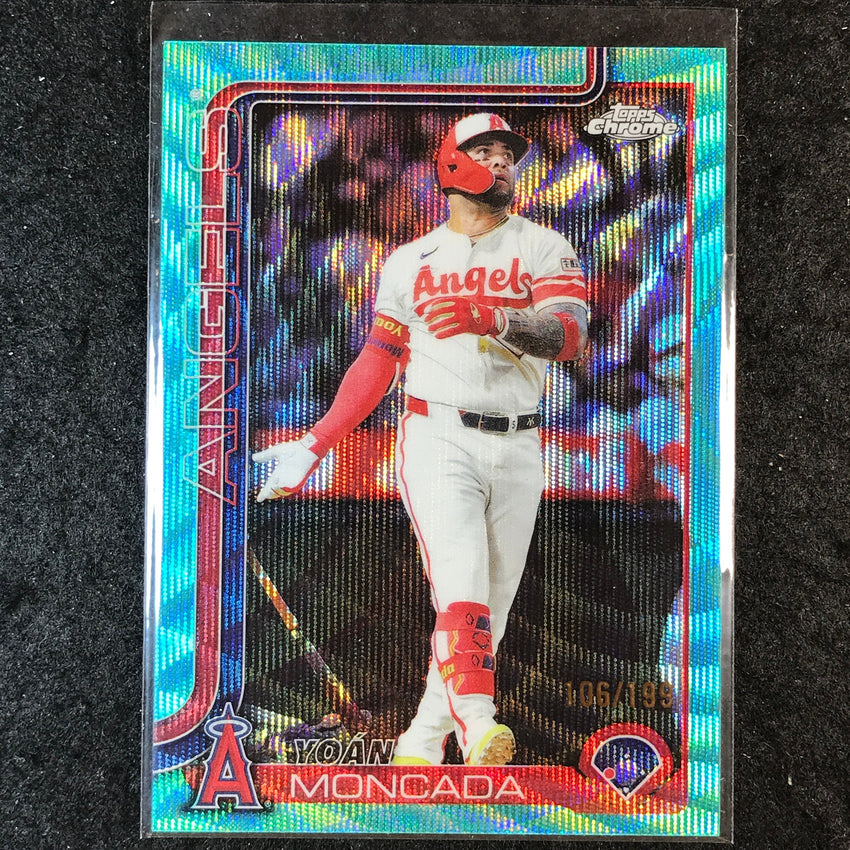 2025 Topps Chrome Update MLB YOAN MONCADA Aqua Wave 106/199 #22