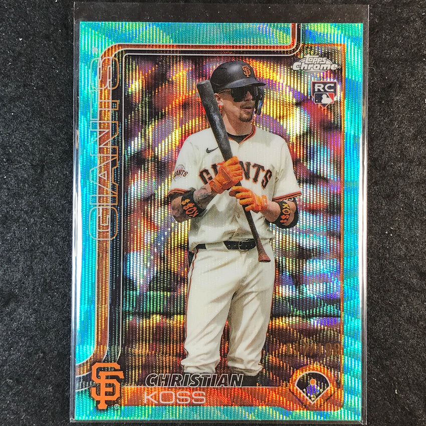 2025 Topps Chrome Update MLB CHRISTIAN KOSS Rookie Aqua Wave 117/199 #26