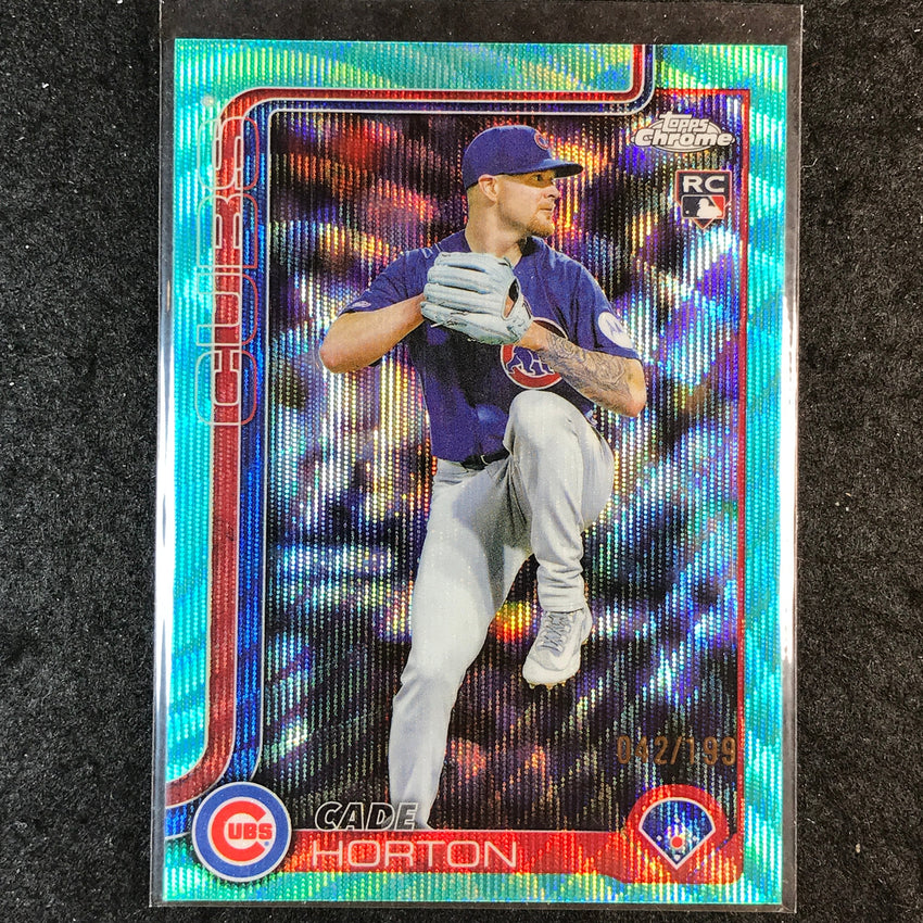 2025 Topps Chrome Update MLB CADE HORTON Rookie Aqua Wave 42/199 #63