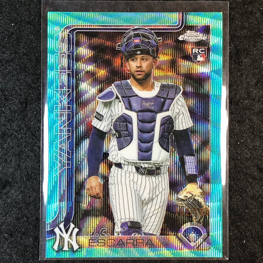 2025 Topps Chrome Update MLB J.C. ESCARRA Aqua Wave 162/199 #197