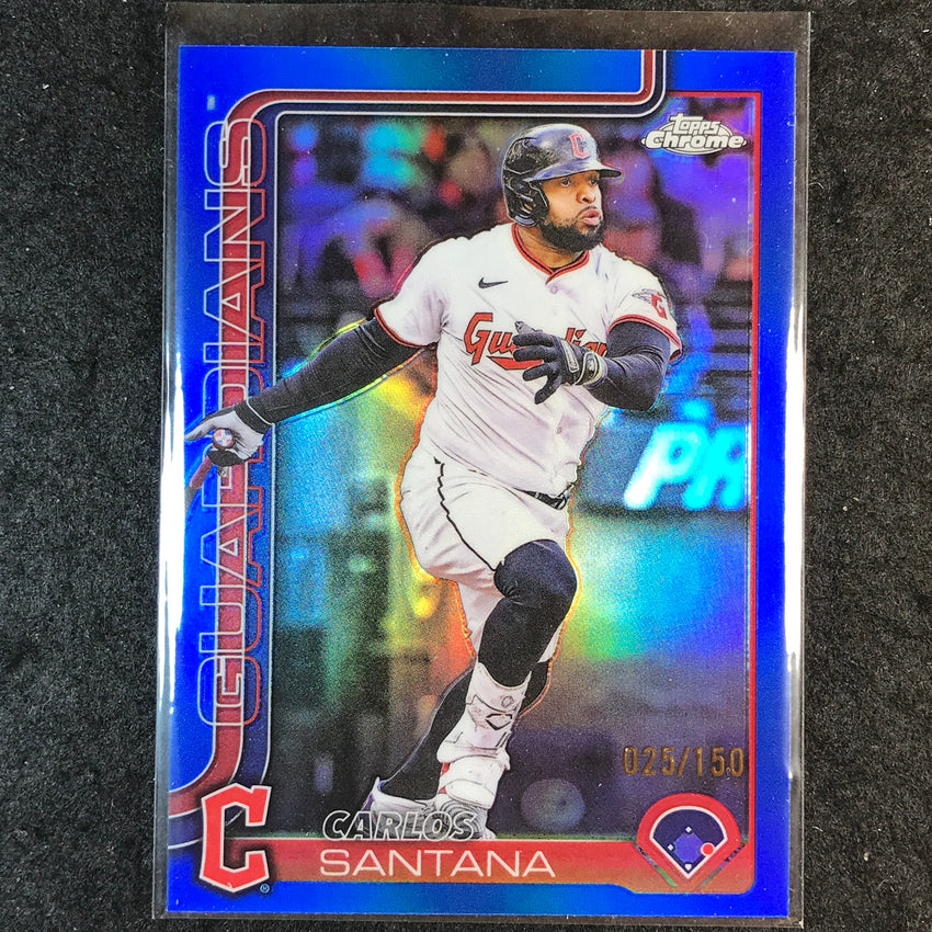 2025 Topps Chrome Update MLB CARLOS SANTANA Blue 25/150 #11