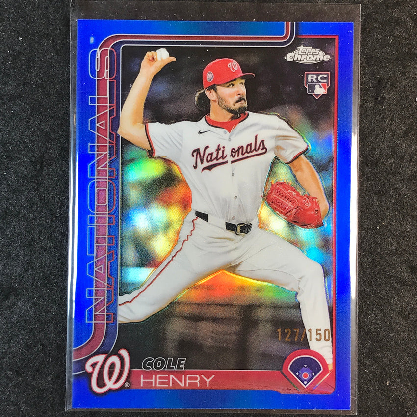 2025 Topps Chrome Update MLB COLE HENRY Rookie Blue 127/150 #72