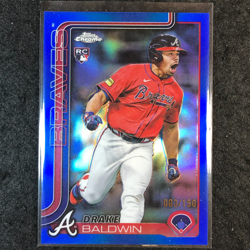 2025 Topps Chrome Update MLB DRAKE BALDWIN Rookie Blue 3/150 #96