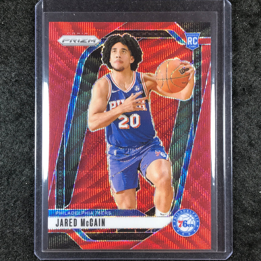 2024-25 Prizm JARED MCCAIN Rookie Base Ruby Wave #222