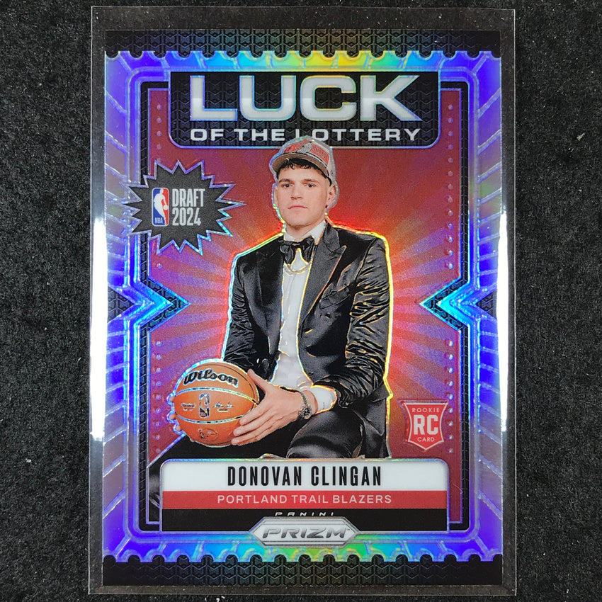 2024-25 Prizm DONOVAN CLINGAN Luck of the Lottery Rookie Silver #9