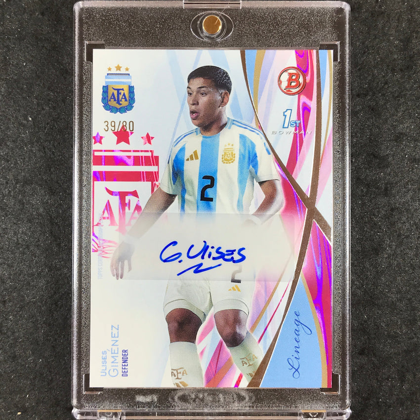 2024 Topps Lineage Argentina ULISES GIMENEZ Bowman Prospect Auto Pink 39/80