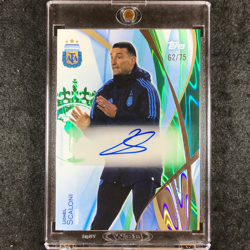 2024 Topps Lineage Argentina LIONEL SCALONI Icons Auto Green 62/75