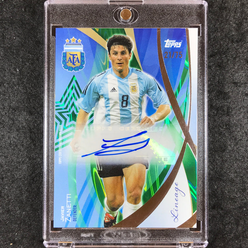 2024 Topps Lineage Argentina JAVIER ZANETTI Legends Auto Green 21/75