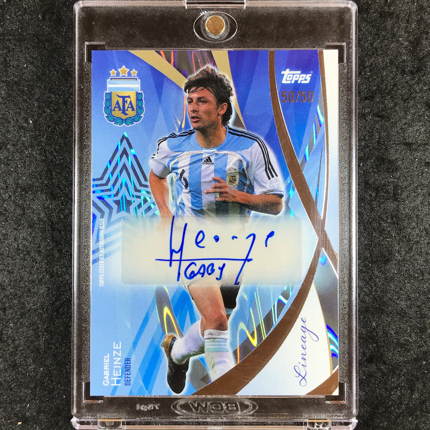 2024 Topps Lineage Argentina GABRIEL HEINZE Legends Auto Sky Blue 50/50