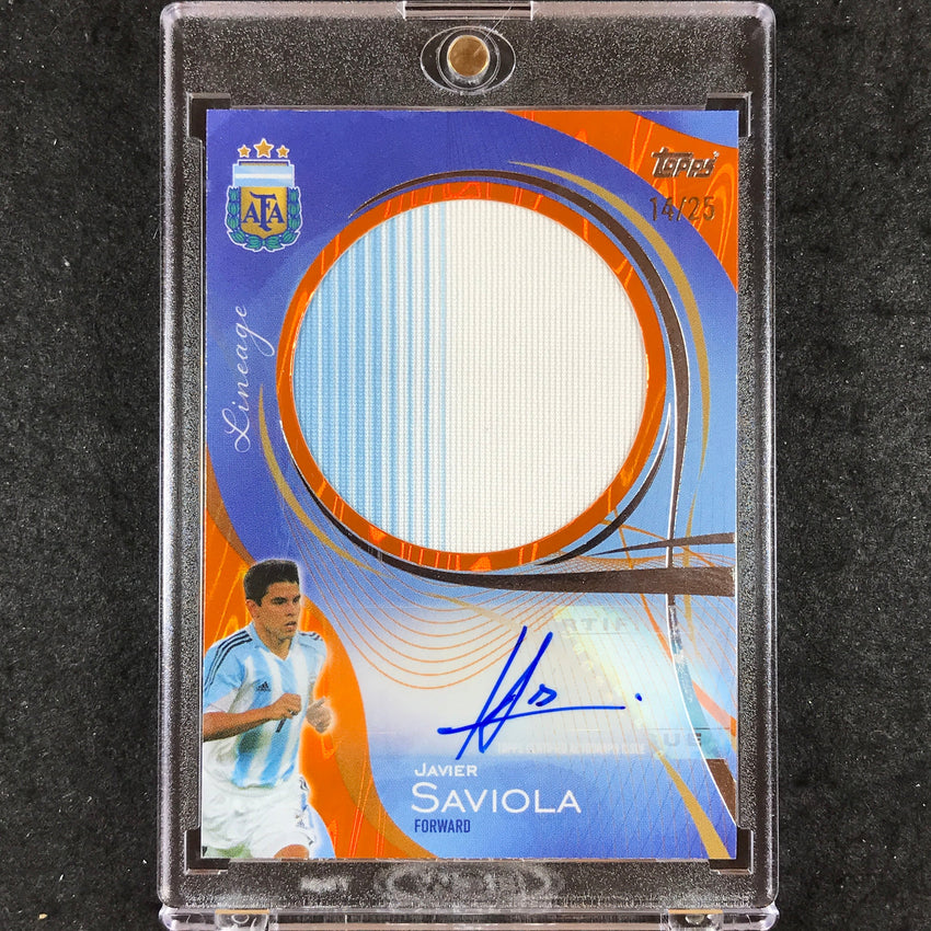 2024 Topps Lineage Argentina JAVIER SAVIOLA Olimpico Auto Relic Orange 14/25