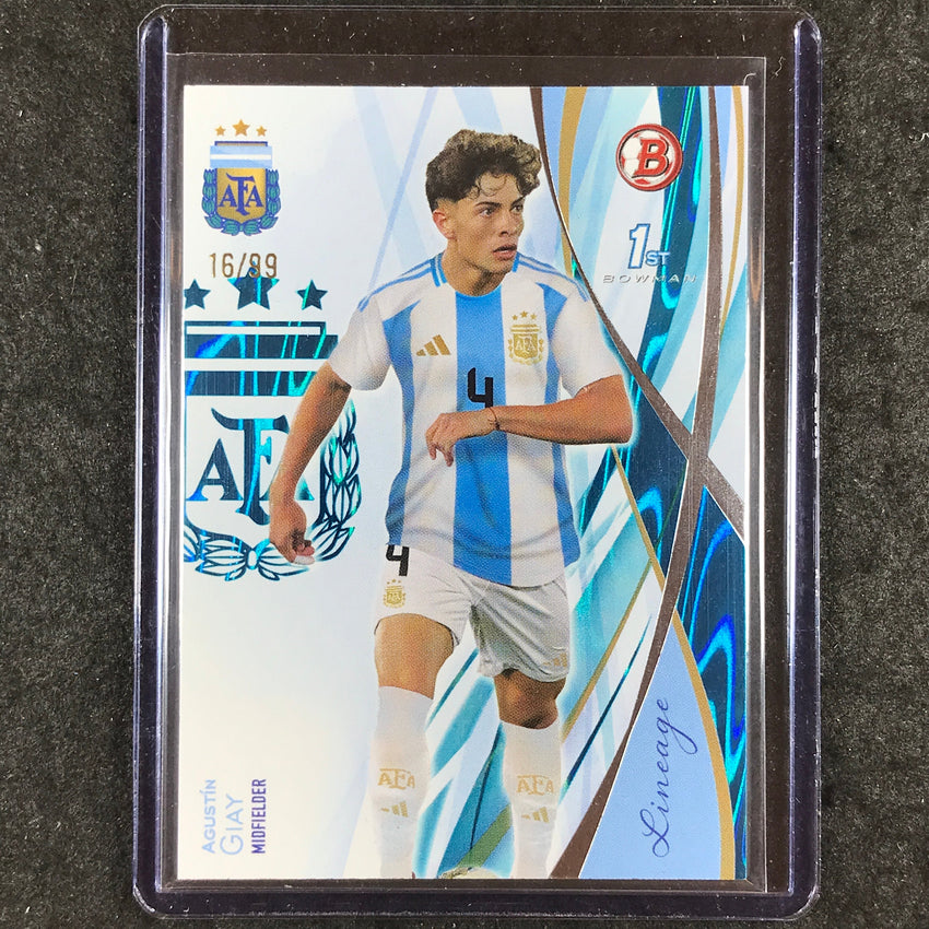 2024 Topps Lineage Argentina AGUSTIN GIAY Bowman Prospects Teal Tango 16/99 #1