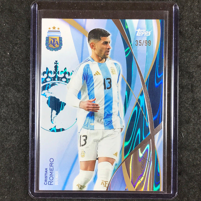 2024 Topps Lineage Argentina CRISTIAN ROMERO Icons Teal Tango 35/99 #18