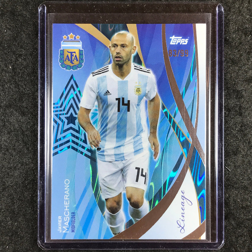 2024 Topps Lineage Argentina JAVIER MASCHERANO Legends Teal Tango 83/99 #40