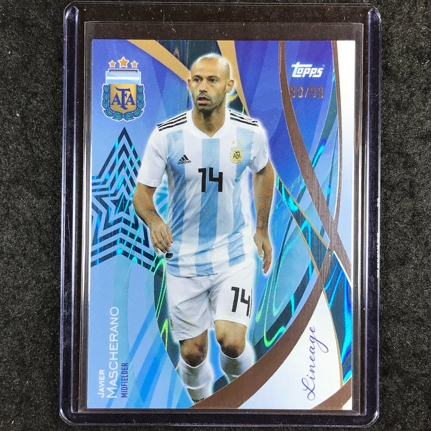 2024 Topps Lineage Argentina JAVIER MASCHERANO Legends Teal Tango 90/99 #40