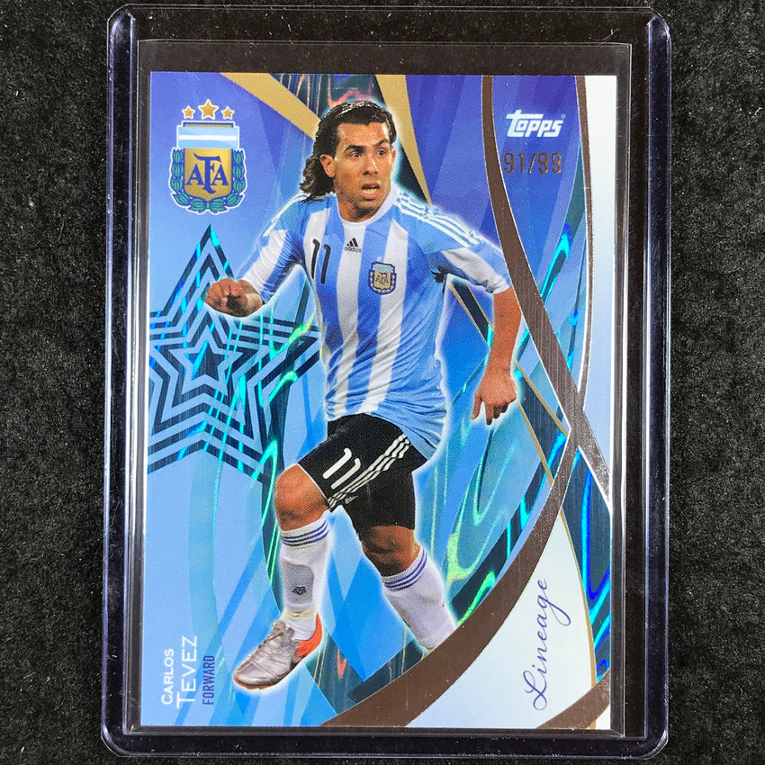 2024 Topps Lineage Argentina CARLOS TEVEZ Legends Teal Tango 91/99 #50